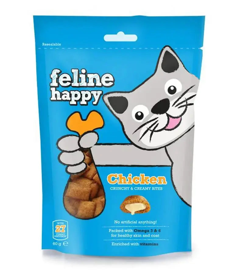 Feline Happy Crunchy & Creamy Cat Treats 60g Feline Happy