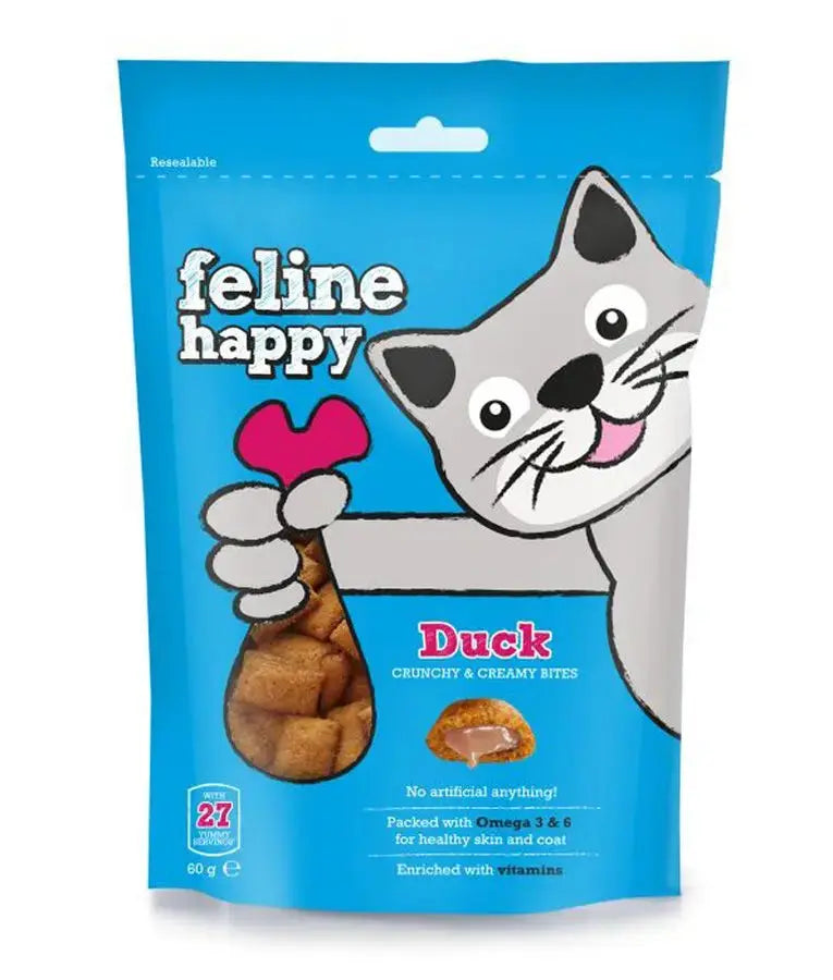 Feline Happy Crunchy & Creamy Cat Treats 60g Feline Happy