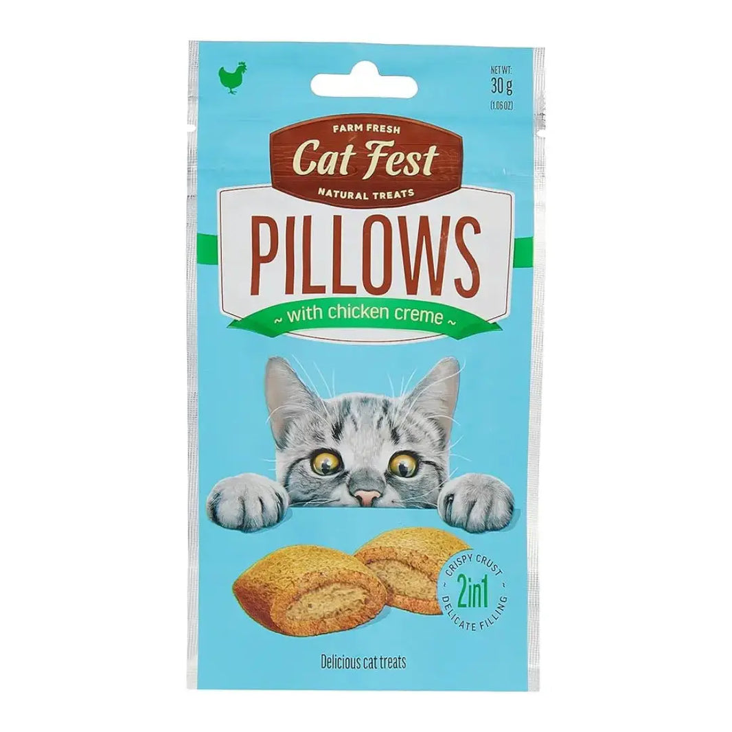 Cat Fest Pillows with Cream Cat Treat 30g Intervetclinic