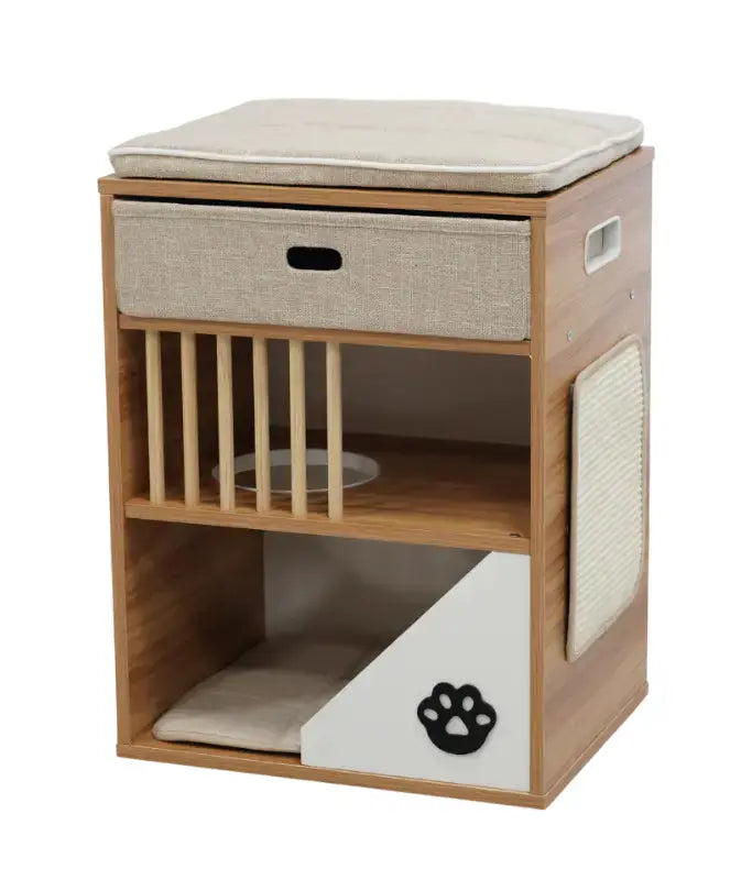 Catry Bedside Box Cat House with Scratcher Catry