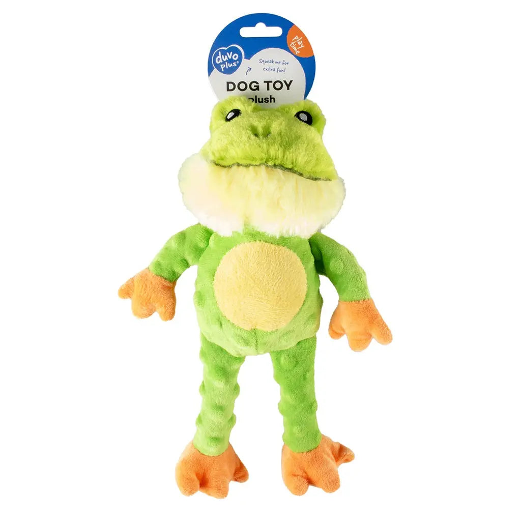 Duvo+ Plush Frog Crackle Dog Toy Duvo+