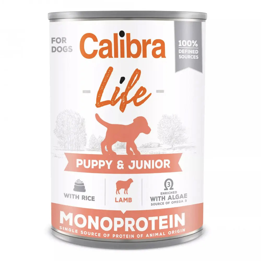 Calibra Dog Life Can Puppy & Junior Monoprotein Wet Food 400g Calibra