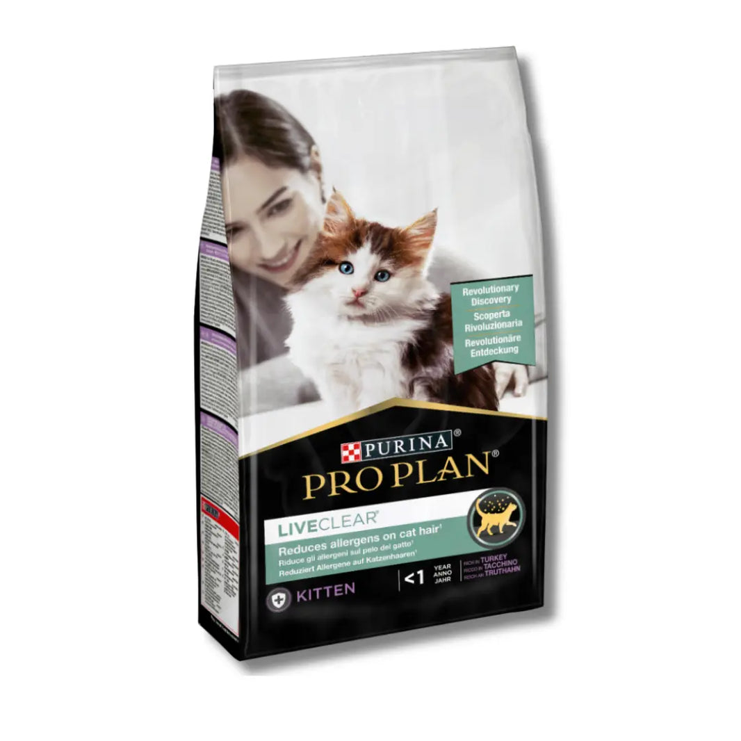 Purina Pro Plan Liveclear Kitten Turkey Dry Cat Food 1.4kg