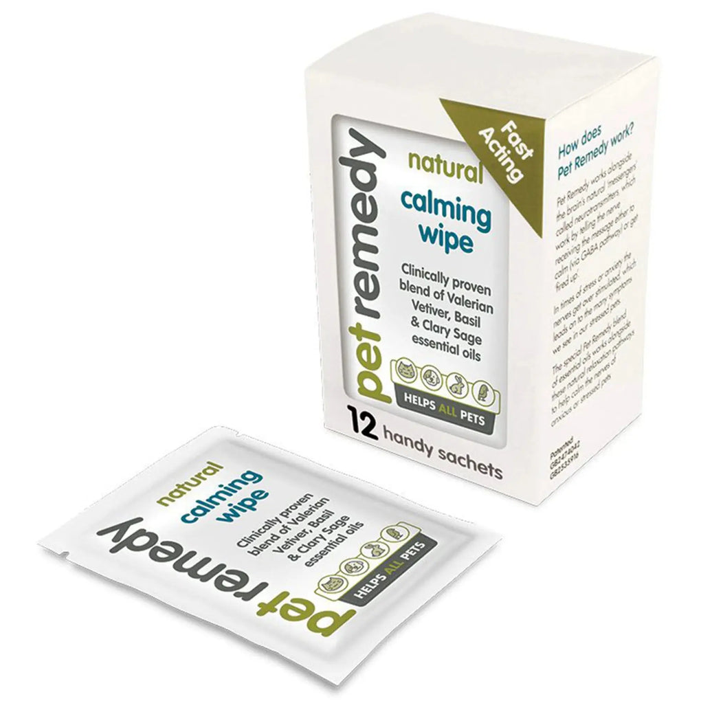 Pet Remedy Calming Wipes 12 Sachets Pet Remedy
