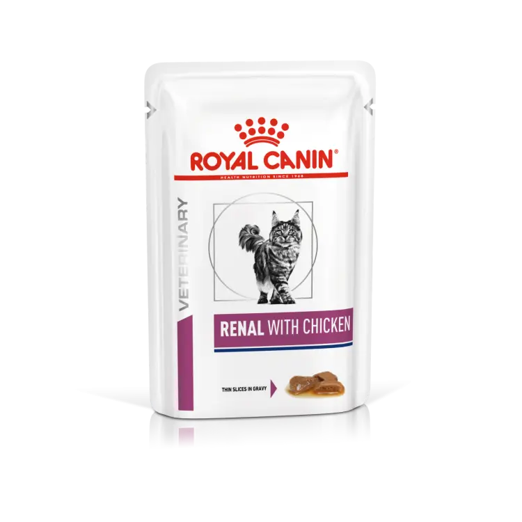Vet Health Nutrition Feline Renal Chicken (Wet Food - Pouches) 12 x 85 g Royal Canin