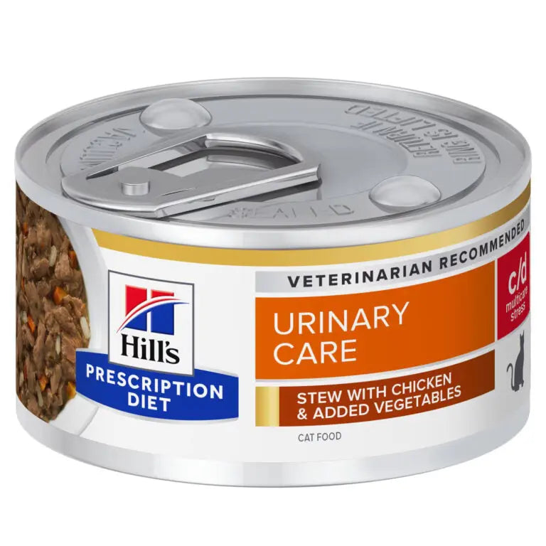 Hill’s Prescription Diet c/d Urinary Stress Feline Stew with Chicken & added Vegetables 82g Hills