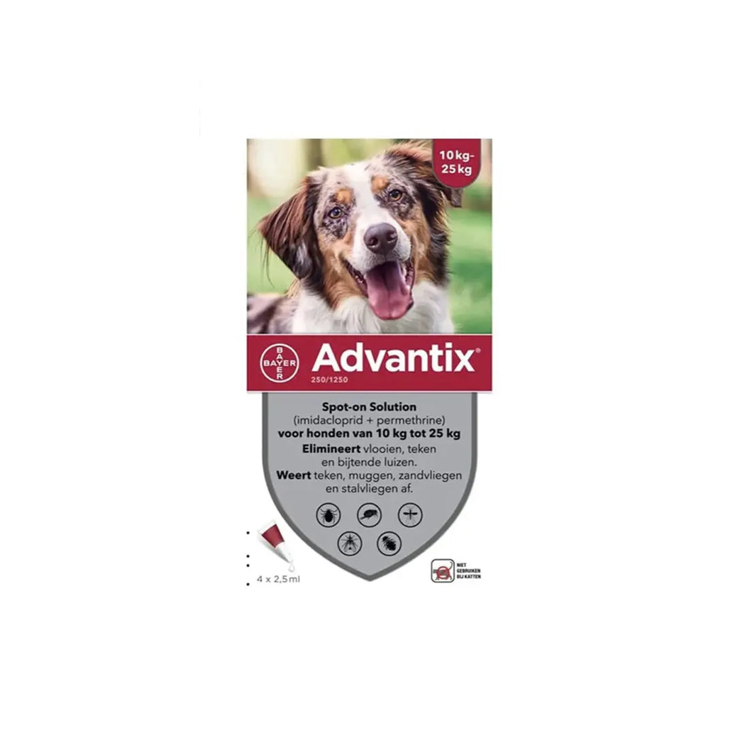 Advantix Spot-On Solution For Dogs 2.5ml 10-25kg Elanco