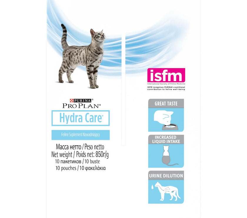 PURINA PRO PLAN HYDRA CARE FELINE WET CAT FOOD (10×85g) Purina Pro Plan Veterinary Diets