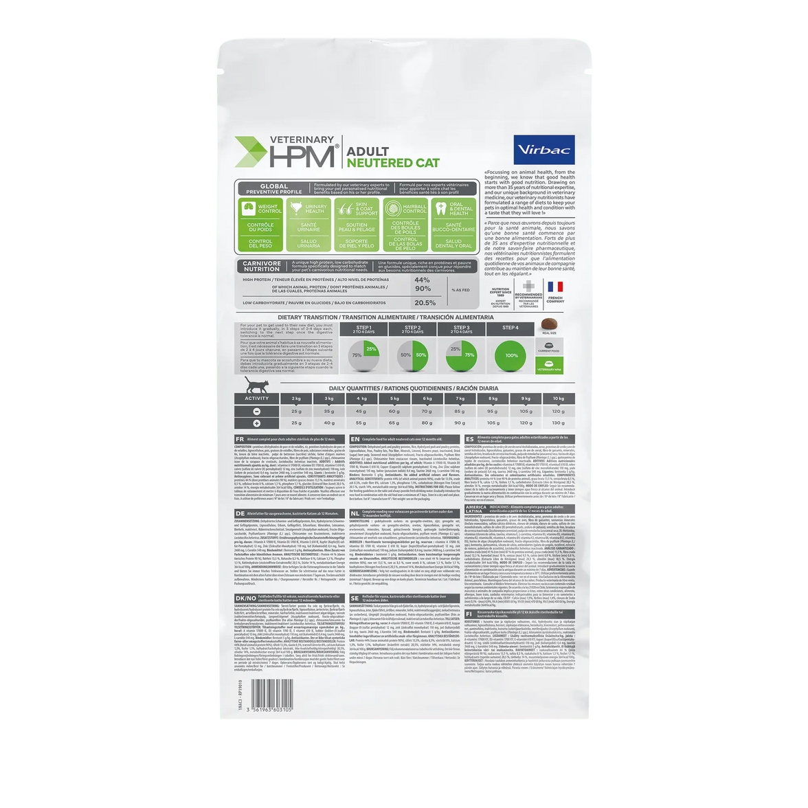 Virbac HPM Adult Neutered for Cats Virbac