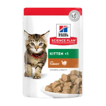 Hill’s Science Plan Tender Chunks In Gravy Kitten Pouches 85G Hills