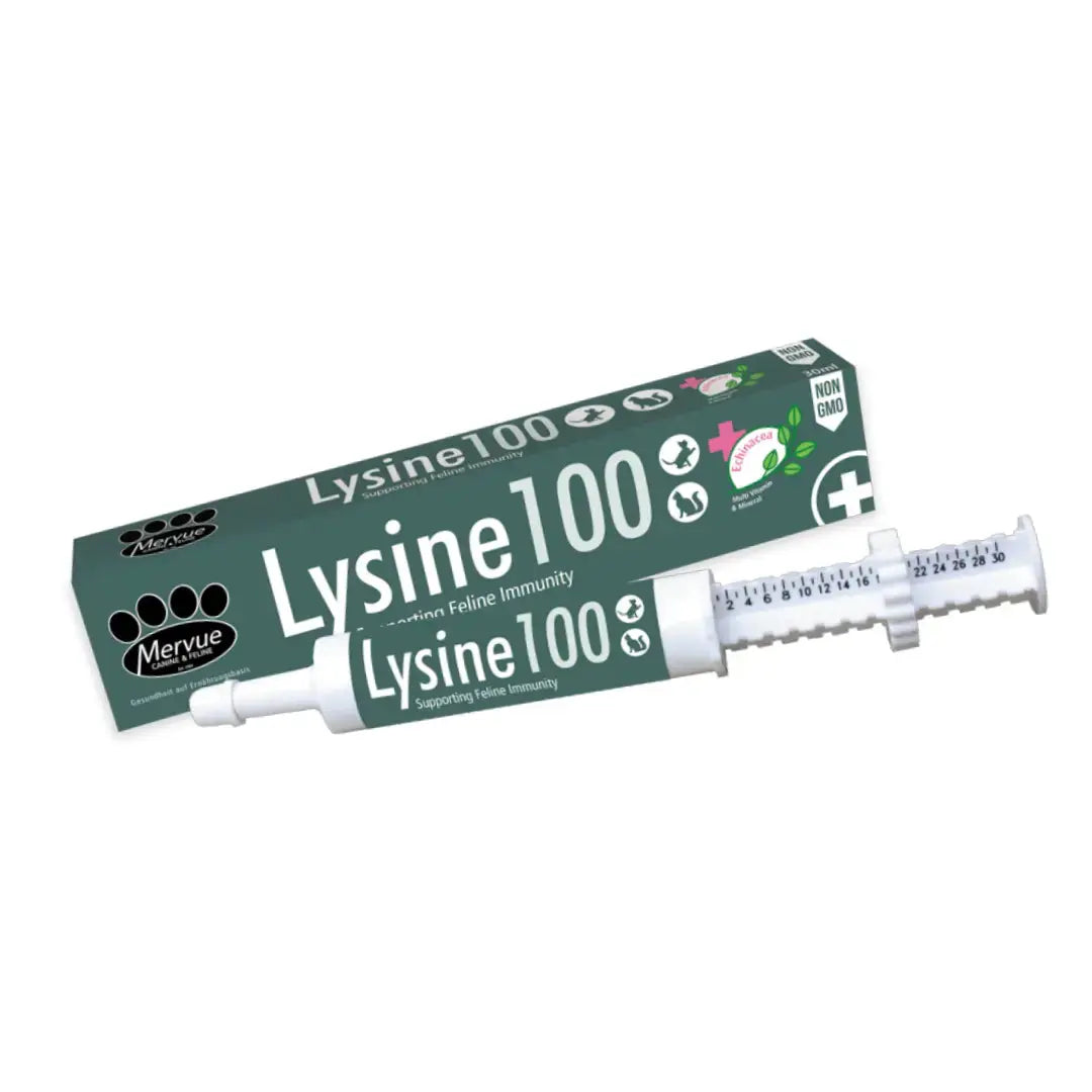 Lysine 100 for Cat Flu & Cough 30ML - Support Feline Immunity Mervue