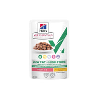 Hill's Vet Essentials Multi- Benefit+ Weight Low fat + High Fibre Wet Cat Food with Slow-cooked Chicken 85g Hills