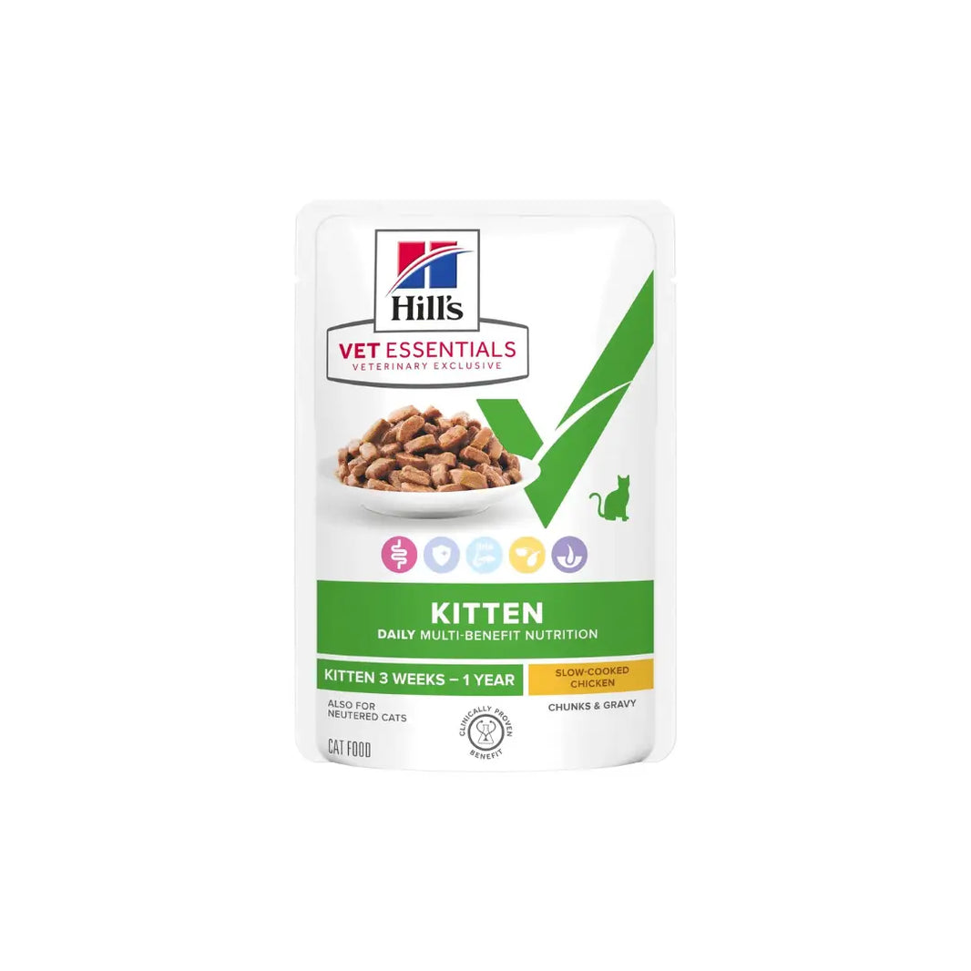 Hill's Vet Essentials Multi-Benefit Kitten Wet Food Slow-Cooked 12x85g Hills