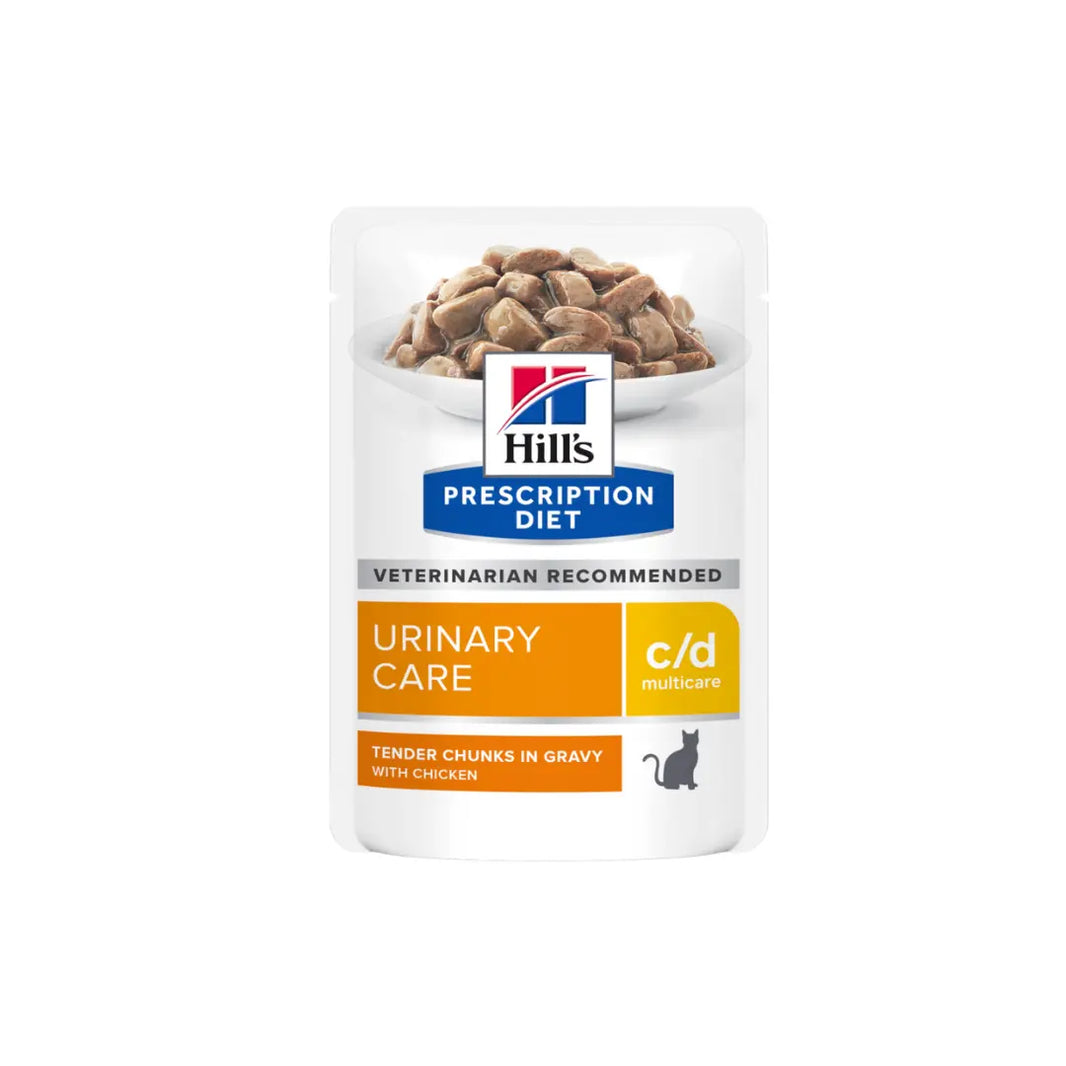 Hill’s Prescription Diet c/d Multicare Urinary Care Wet Cat Food with Chicken Pouches 85g Hills