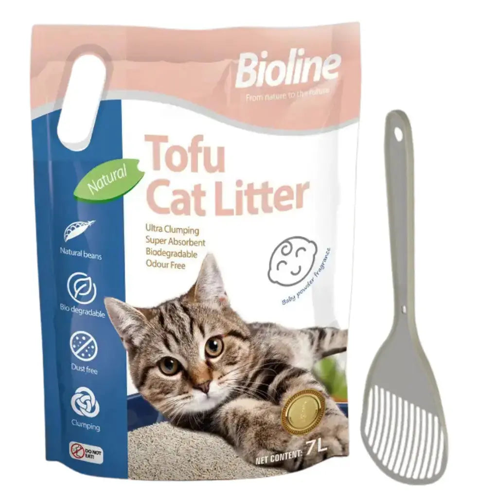 Combo Offer Bioline Tofu Cat Litter 7L + Moderna Cat Litter Scoop Bioline