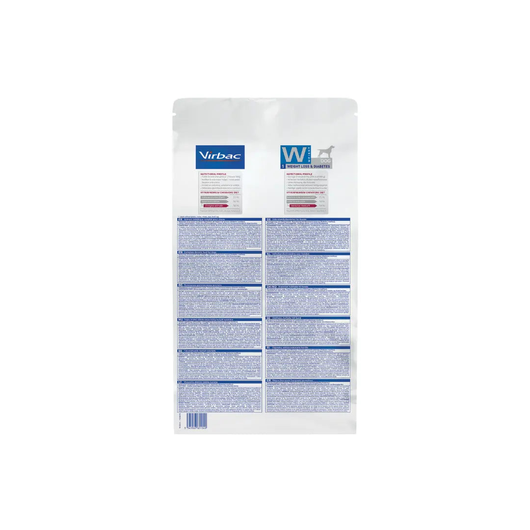 Virbac HPM W1 Weight Loss & Diabetes Dog Dry Food Virbac