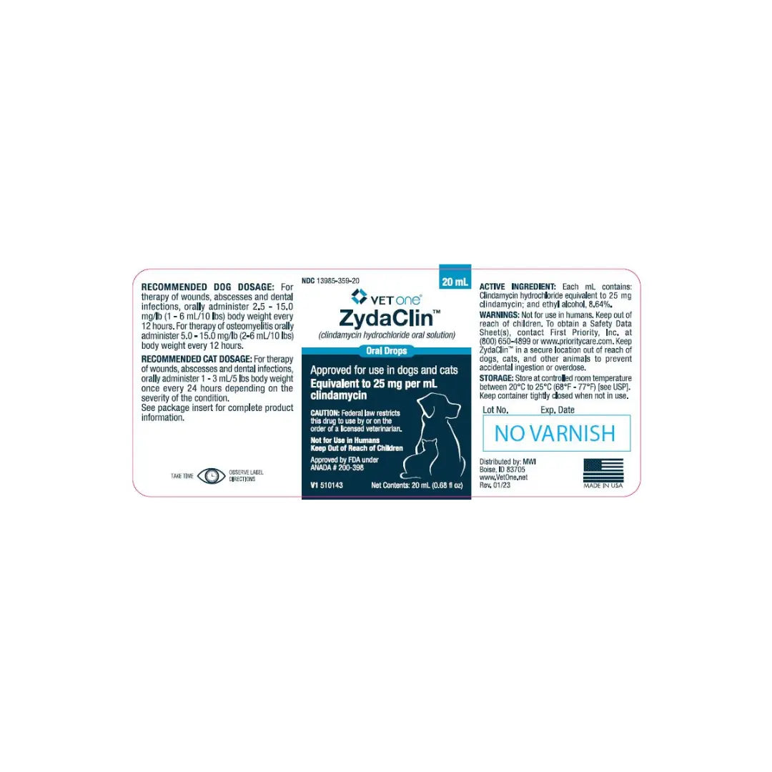 ZydaClin™ Oral Drops 20mL Vet One
