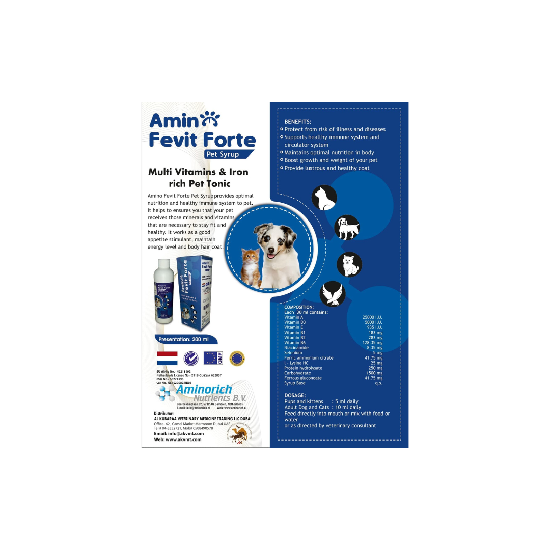 Amino Fevit Forte Pet Syrup 200ml