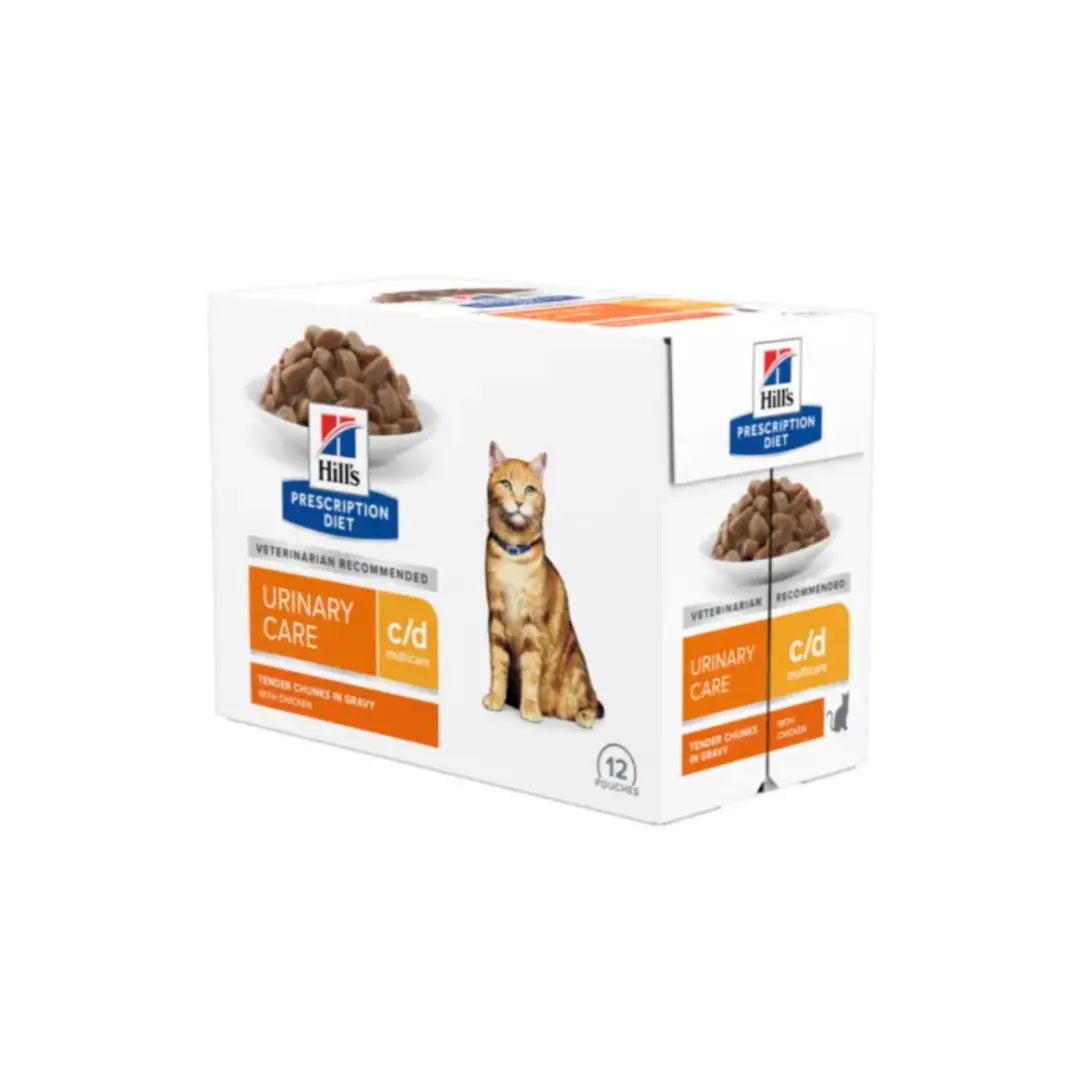 Hill’s Prescription Diet c/d Multicare Urinary Care Wet Cat Food with Chicken Pouches 85g Hills