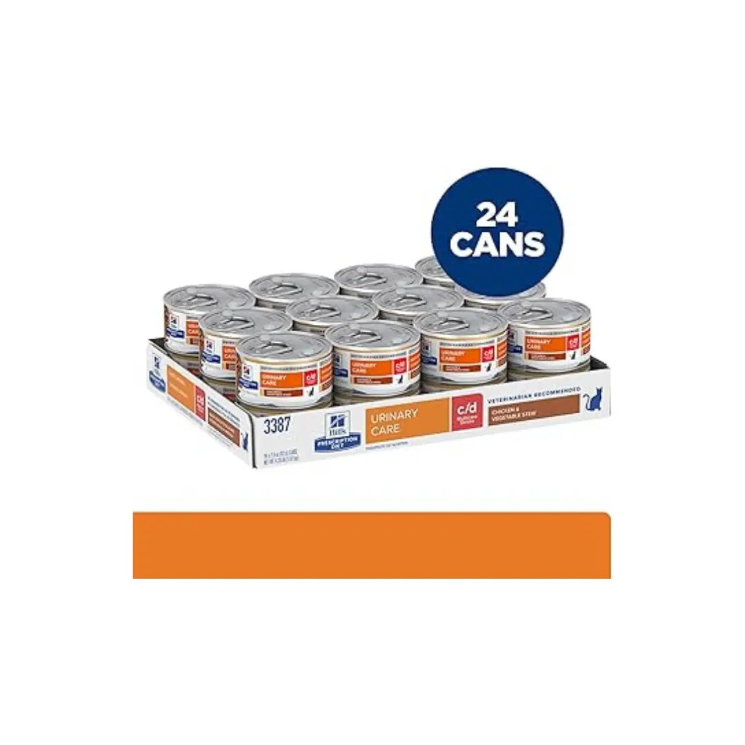 Hill’s Prescription Diet c/d Urinary Stress Feline Stew with Chicken & added Vegetables 82g Hills
