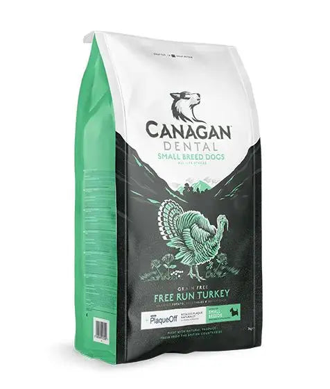 Canagan Dental Free Run Turkey Small Breed Dry Dog Food 2KG Canagan