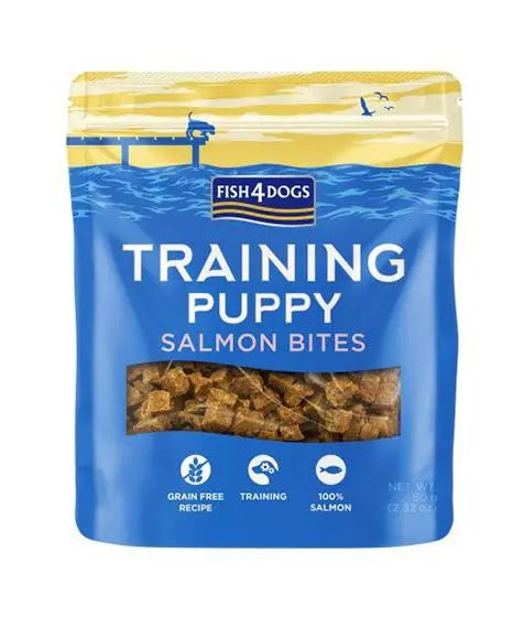 Fish4Dogs Training Salmon Bites Puppy Treats 80g FISH4DOGS