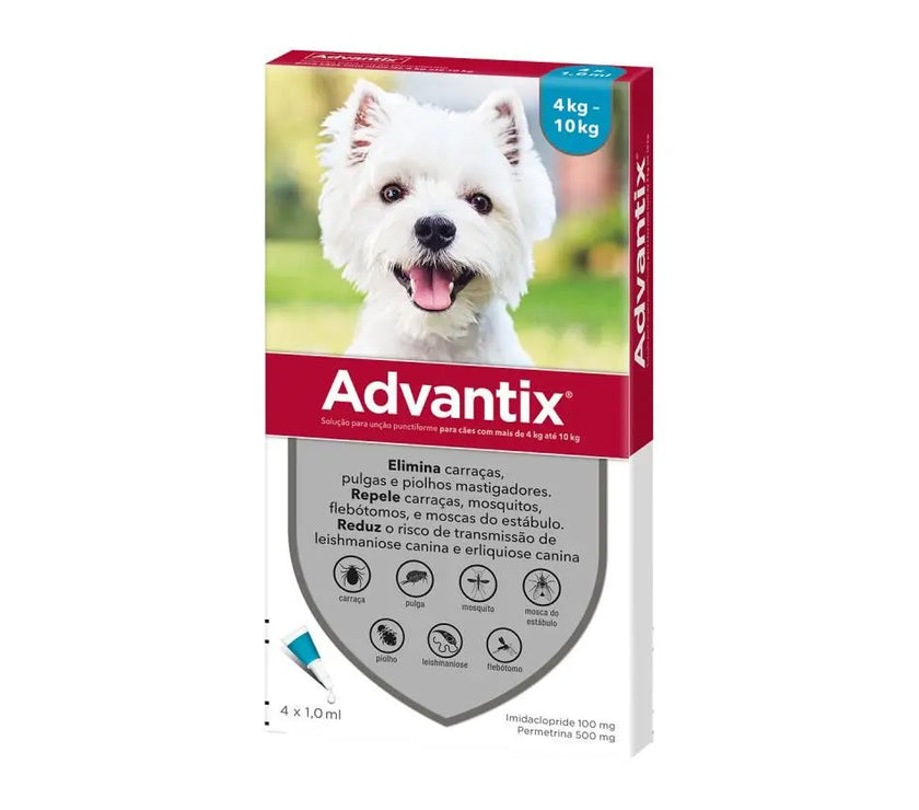 Advantix Spot-On Solution For Dogs 1.0ml 4-10kg Elanco