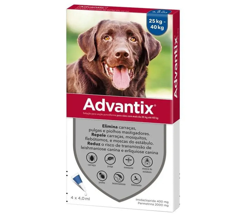 Advantix Spot-On Solution For Dogs 4.0ml 25-40kg Elanco