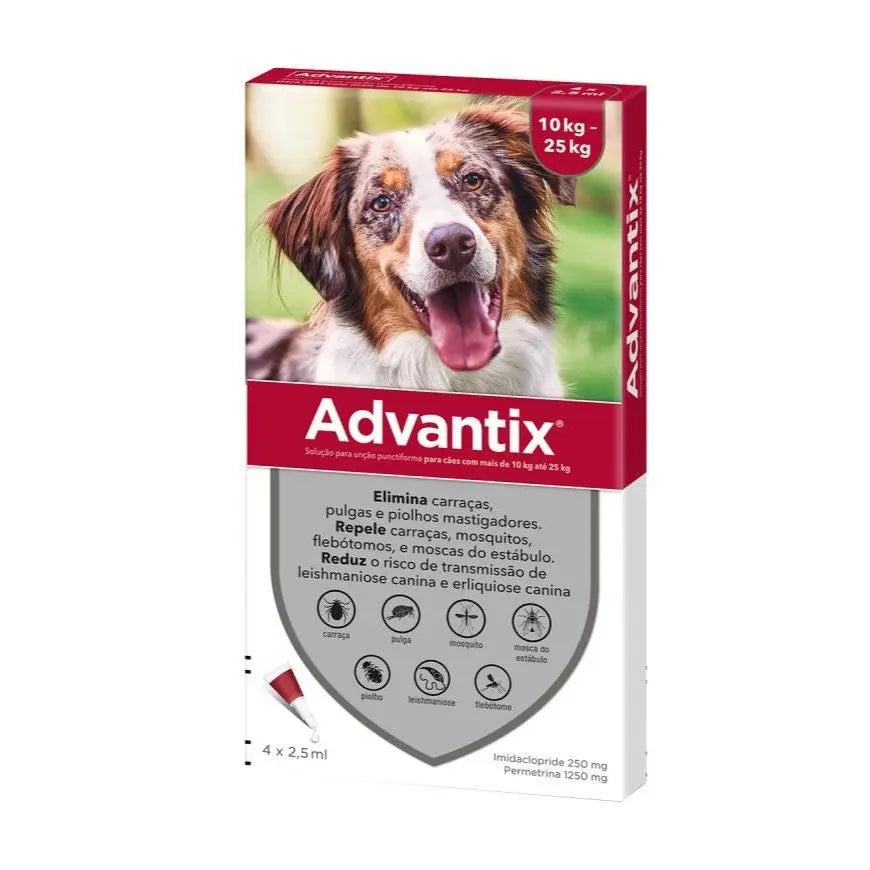Advantix Spot-On Solution For Dogs 2.5ml 10-25kg Elanco