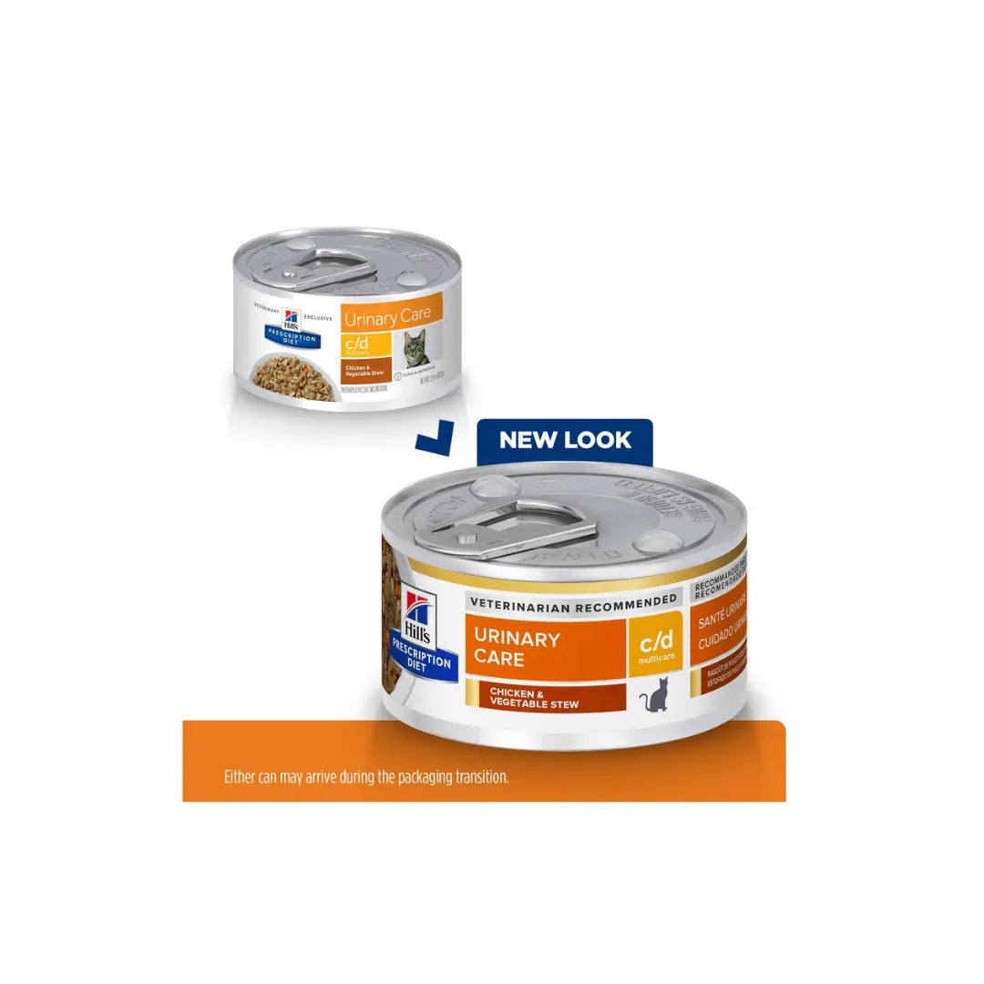 Hill’s Prescription Diet c/d Urinary Stress Feline Stew with Chicken & added Vegetables 82g Hills