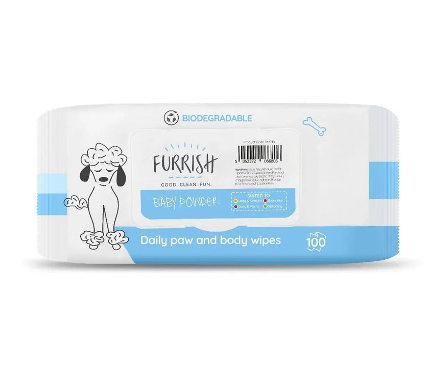 Furrish Daily Bath Wipes 100 Pack