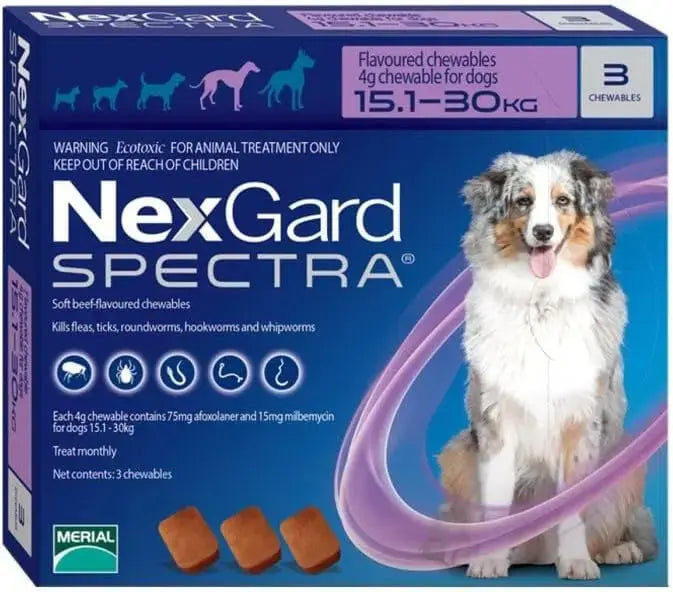 NEXGARD SPECTRA 3 CHEW TABLETS FOR DOGS 15.1 - 30KG Boehringer Ingelheim