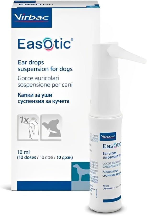 Virbac Easotic Suspension Ear Drops for Dogs 10Ml