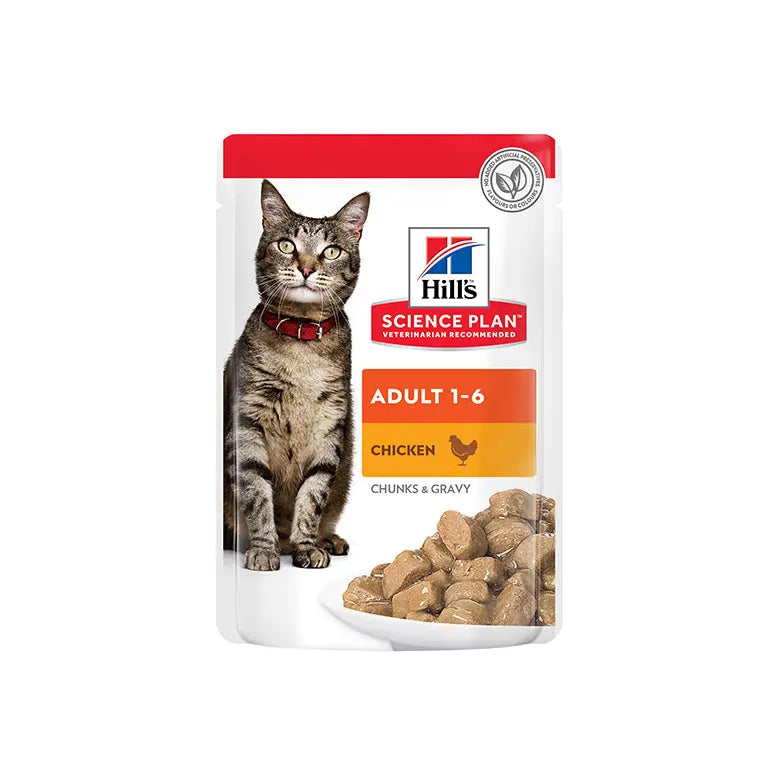 Hill’s Science Plan Adult Wet Cat Food Chicken Pouches 85g Hills