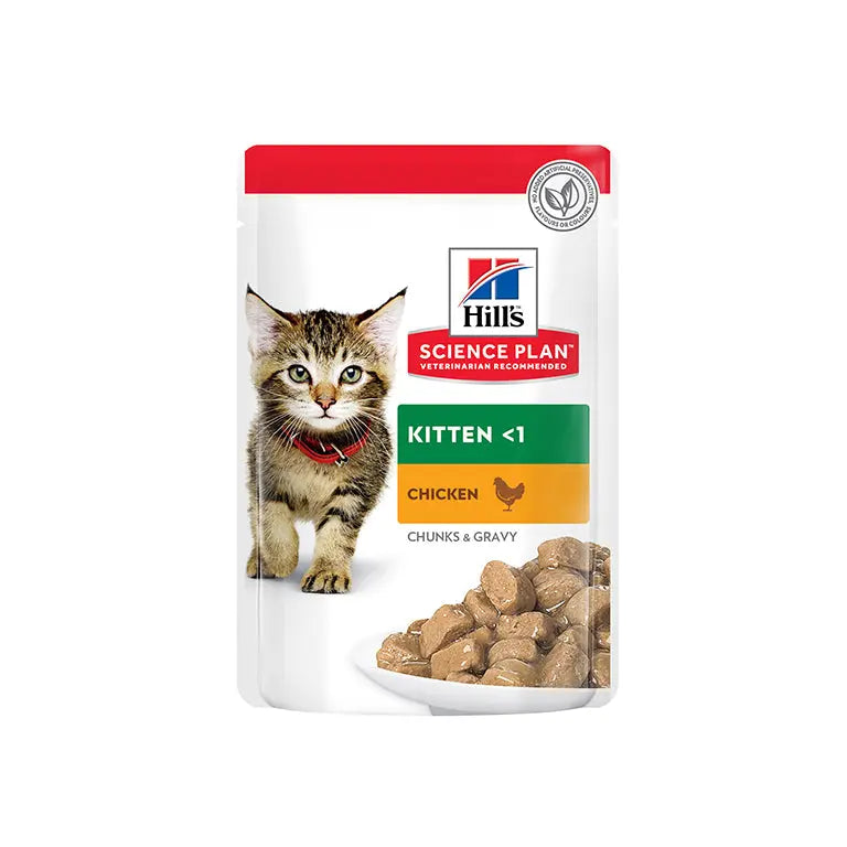 Hill’s Science Plan Tender Chunks In Gravy Kitten Pouches 85G Hills