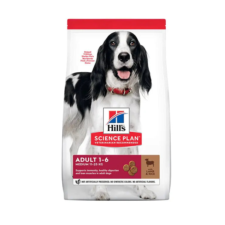 Hill’s Science Plan Medium Adult Dog Food With Lamb &Rice Hills