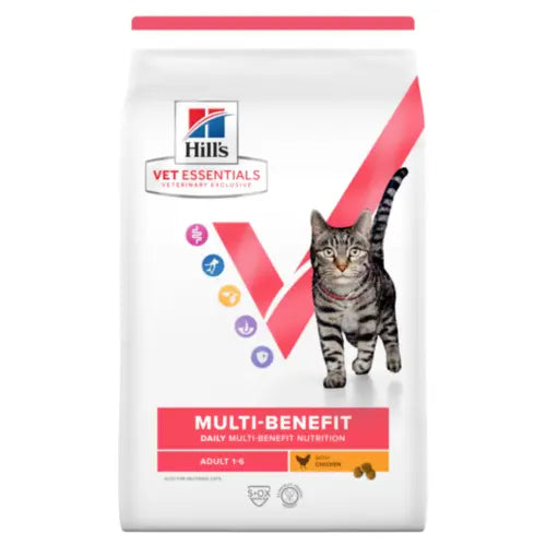 Hill's Vet Essentials Multi-Benefit Adult Dry Cat Food Chicken Hills