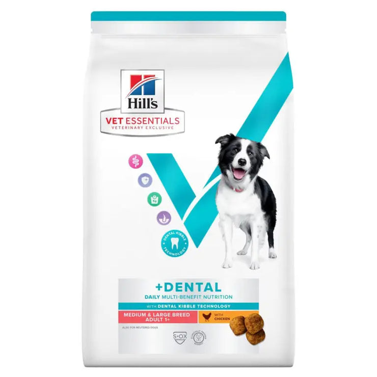 Hill's Vet Essentials Multi-Benefit + Dental Adult 1+Dry Dog Food with Chicken Hills