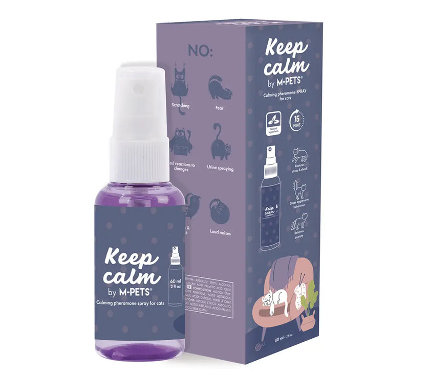 M-PETS Keep Calm Calming Pheromone Spray for Cats 60ml M-PETS