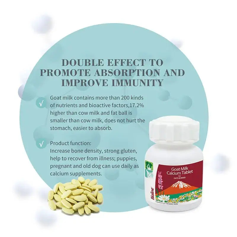 Bioline goat's Milk Calcium Tablet 160 Pcs Bioline