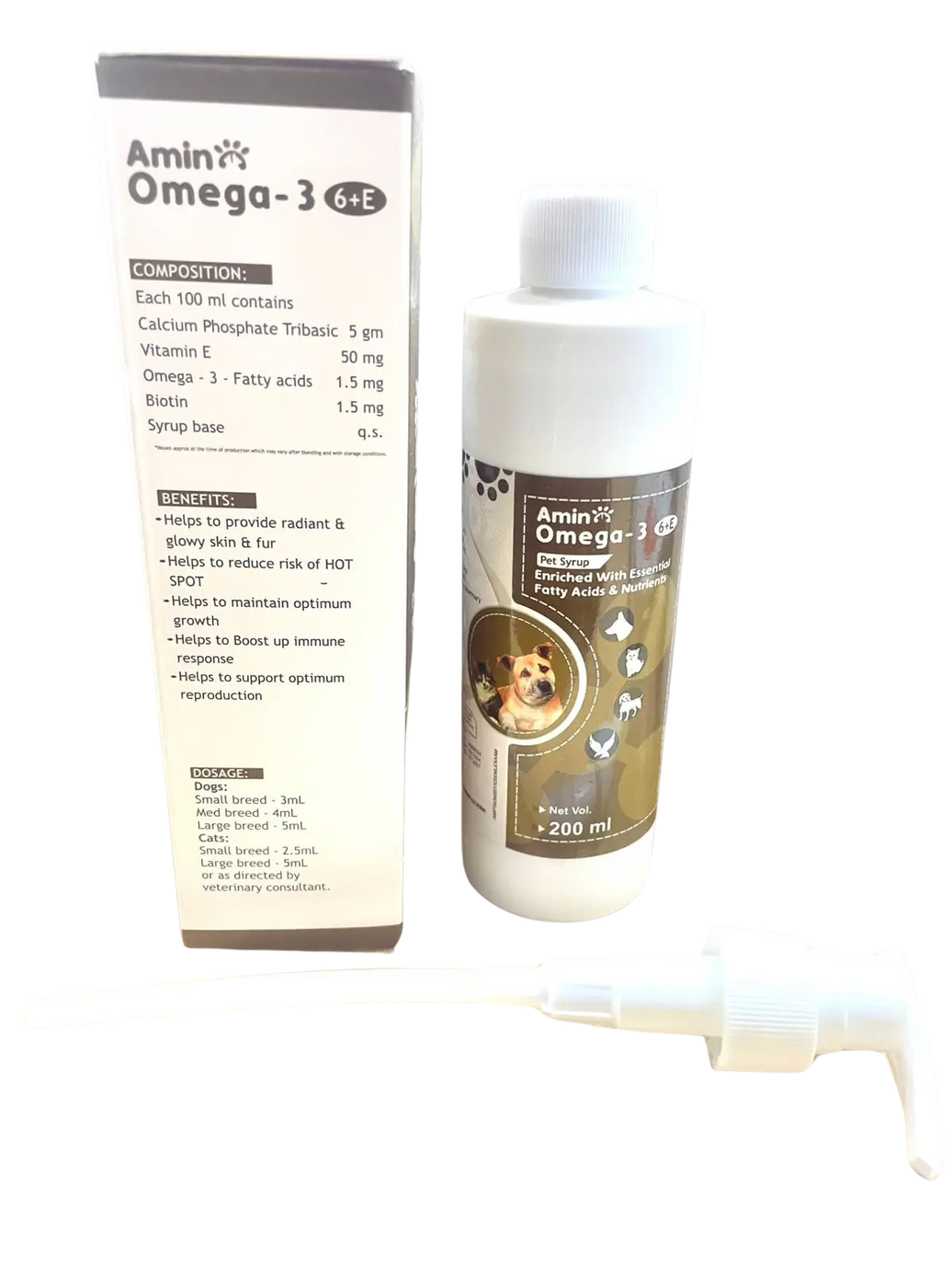 Amino Omega-3 Pet Syrup 200ml Aminorich Nutrients