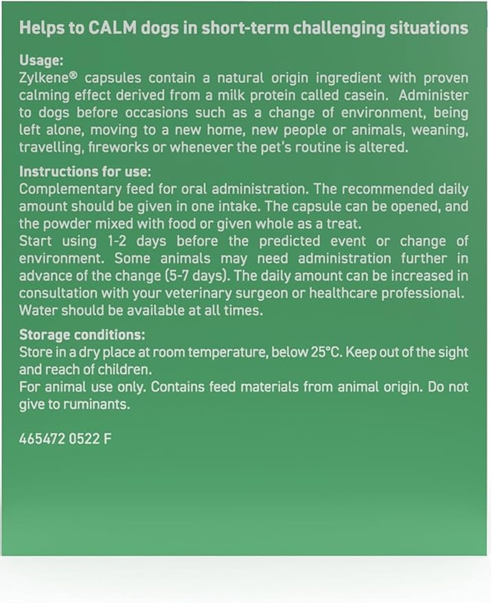 Vetoquinol Zylkene Supplement for Medium Dogs 225mg