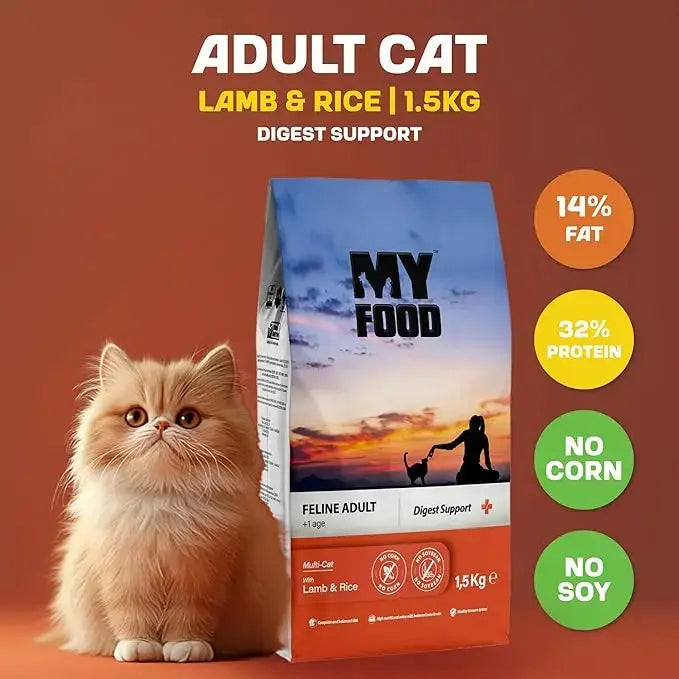 MyFood Adult Cat Dry Food with Lamb &amp; Rice for Digest Support 1.5 Kg My Food