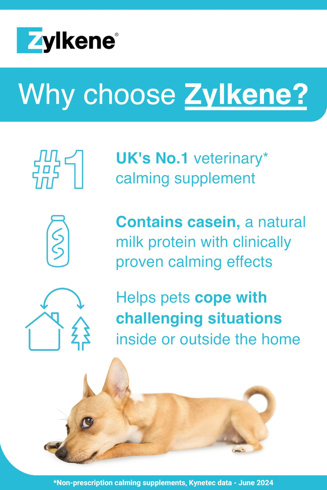 Vetoquinol Zylkene Supplement for Cats and Dogs 75mg