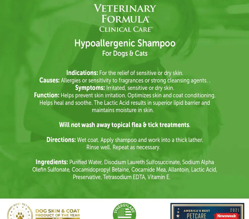 Synergy Labs VFCC Hypoallergenic Shampoo 473ml Synergy Labs