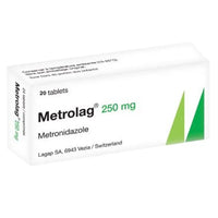 Metrolag 250mg Metronidazole Tablets, Pack of 20's Intervetclinic