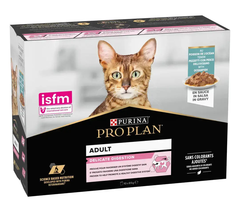 Purina Pro Plan Delicate Wet Cat Food Oceanfish in Gravy 85g Purina Pro Plan
