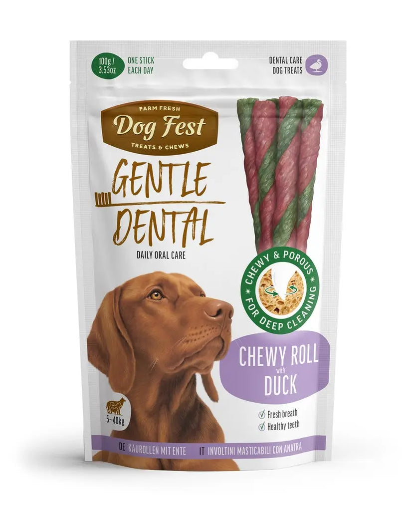 Dog Fest Dental Treats For Adult Dogs & Chewy Roll 100g DOG FEST