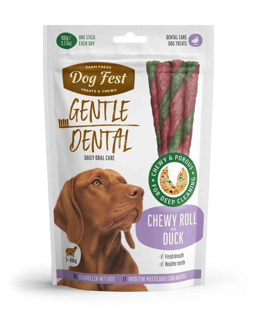 Dog Fest Dental Treats For Adult Dogs & Chewy Roll 100g DOG FEST