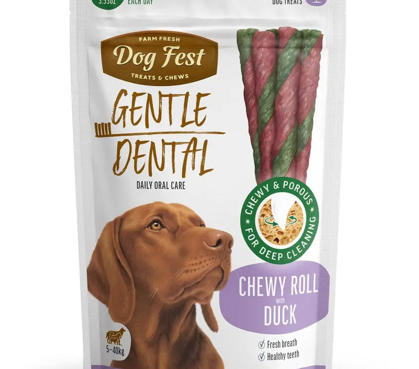 Dog Fest Dental Treats For Adult Dogs & Chewy Roll 100g DOG FEST